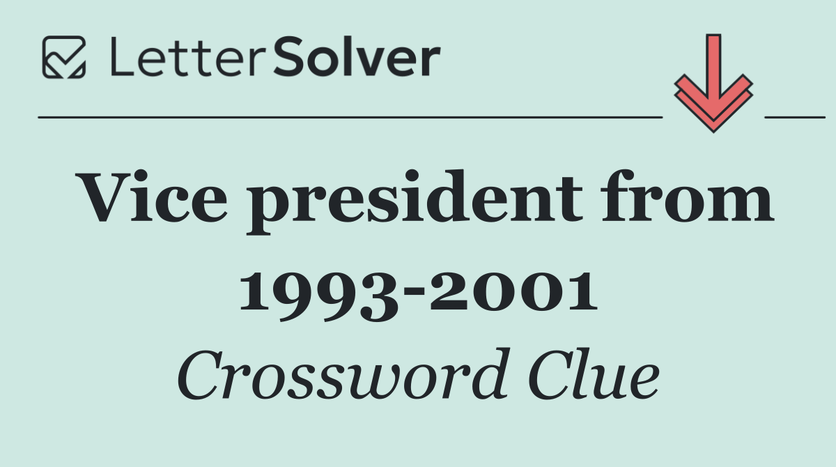 Vice president from 1993 2001