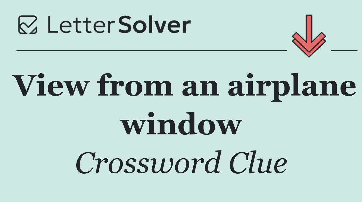 View from an airplane window