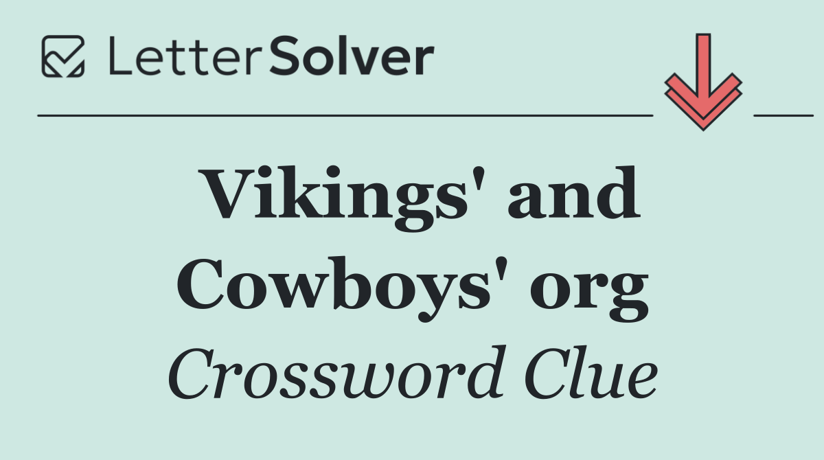 Vikings' and Cowboys' org