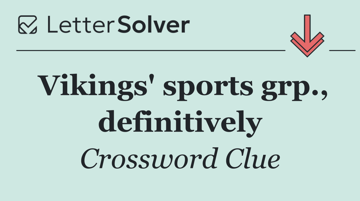 Vikings' sports grp., definitively