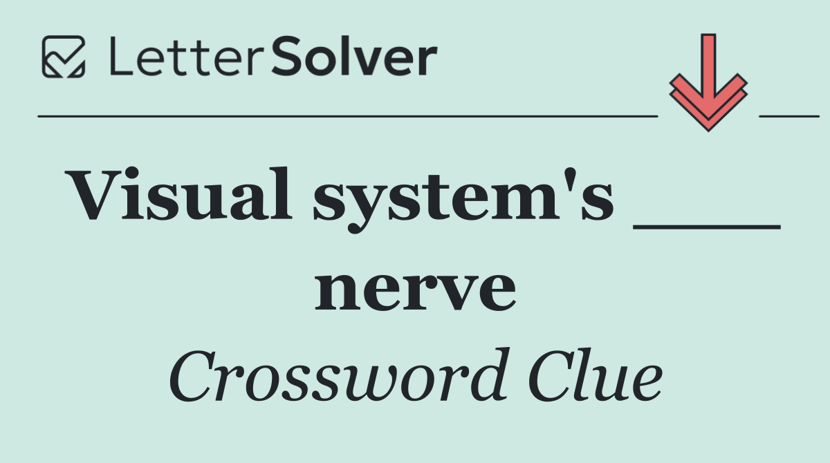 Visual system's ___ nerve