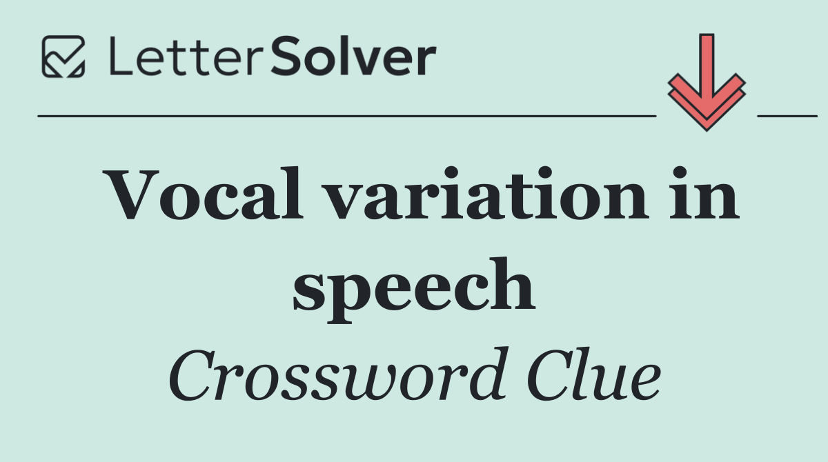 Vocal variation in speech