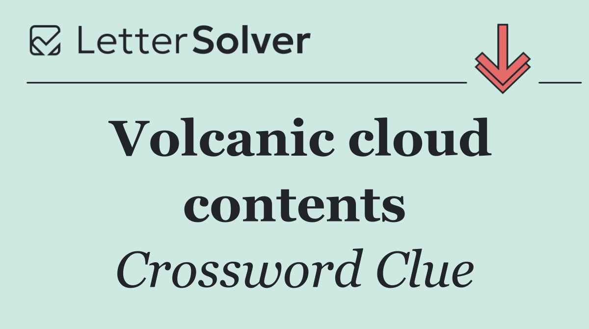 Volcanic cloud contents