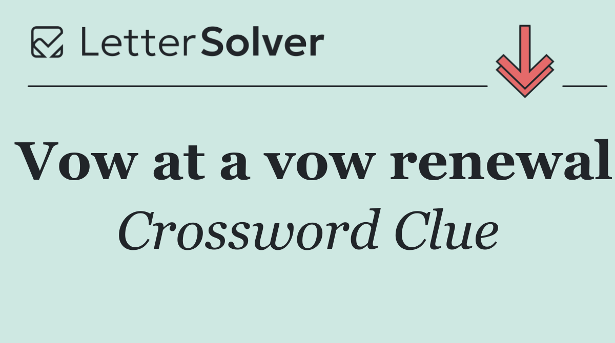Vow at a vow renewal