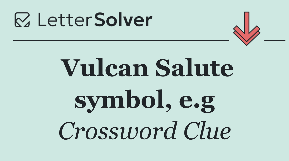Vulcan Salute symbol, e.g