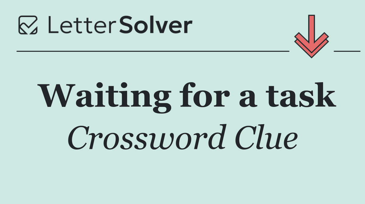 Waiting for a task
