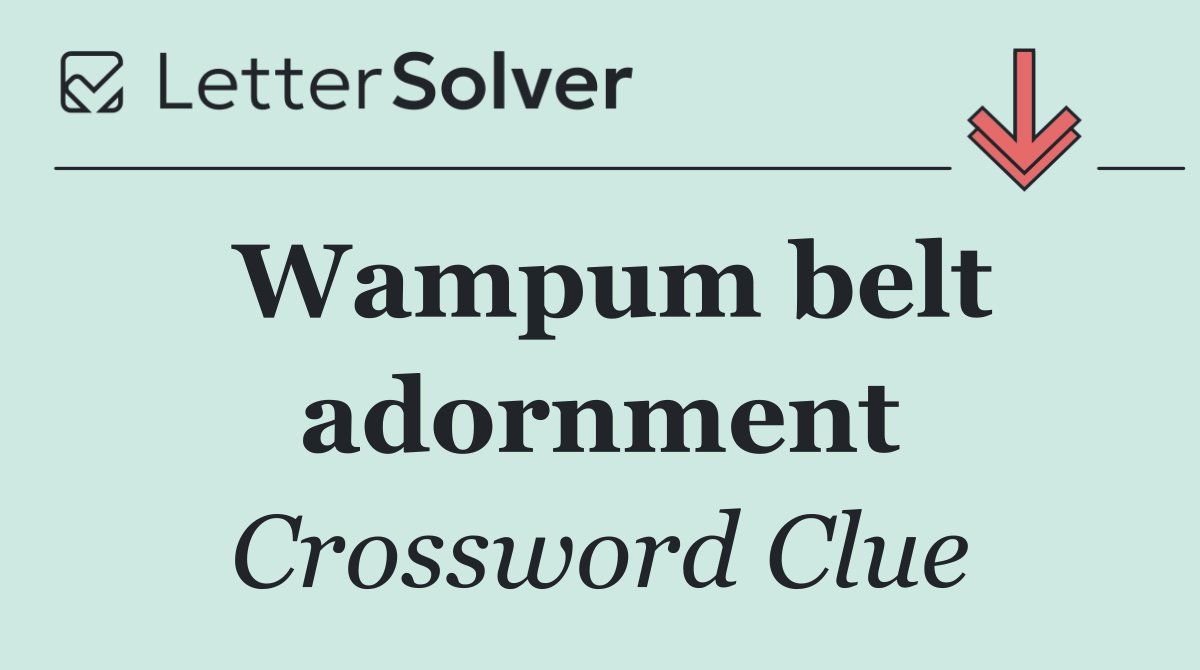 Wampum belt adornment