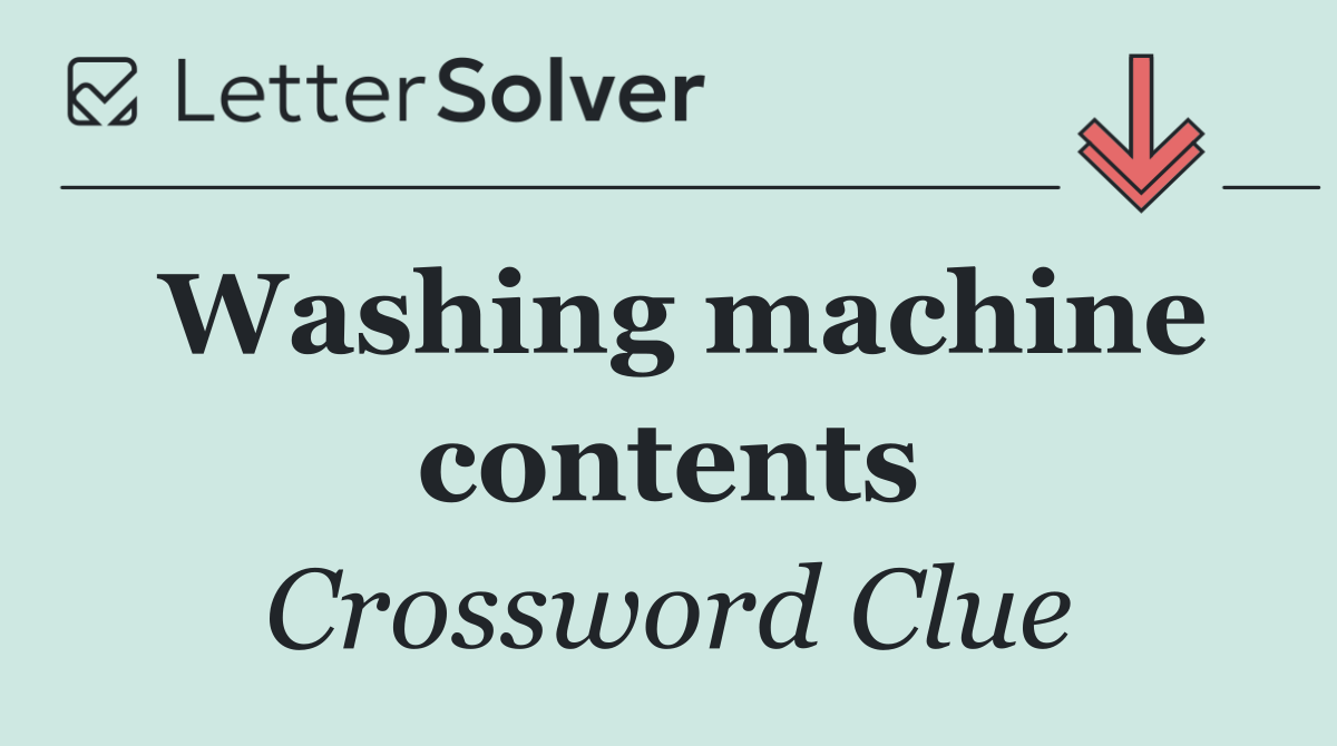 Washing machine contents