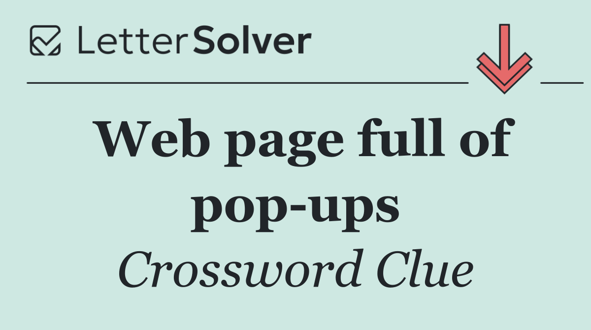 Web page full of pop ups