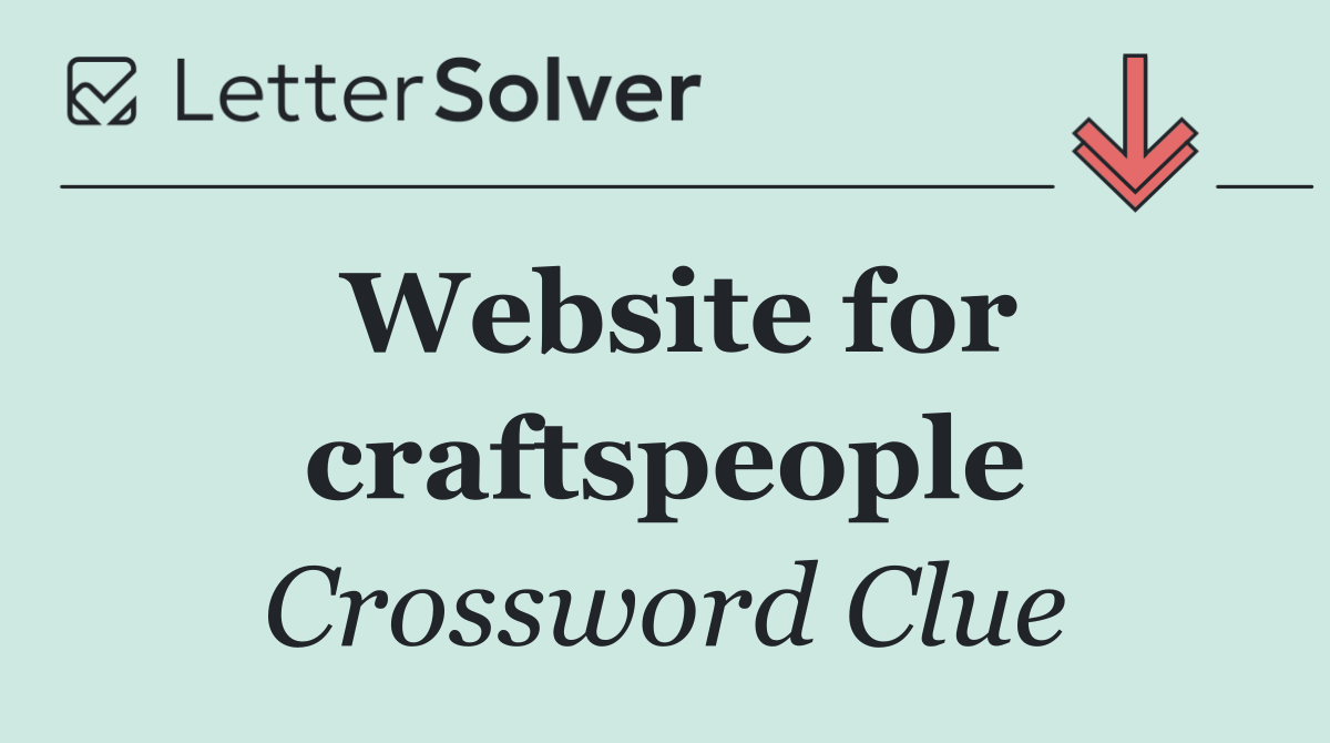 Website for craftspeople