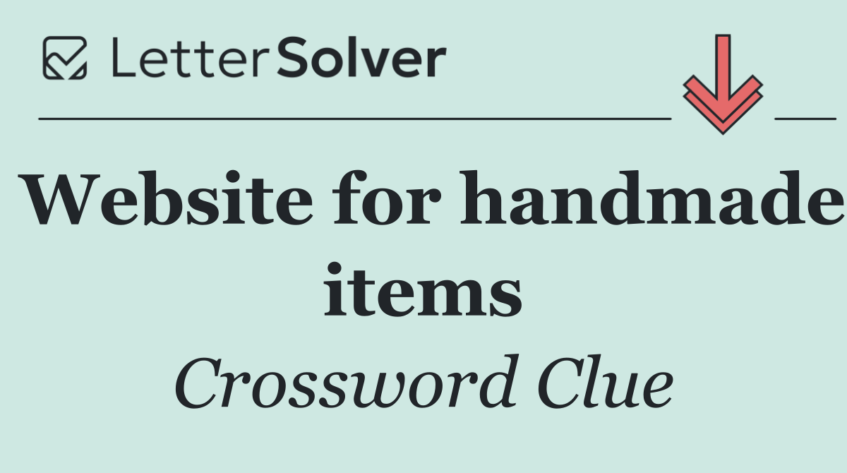 Website for handmade items