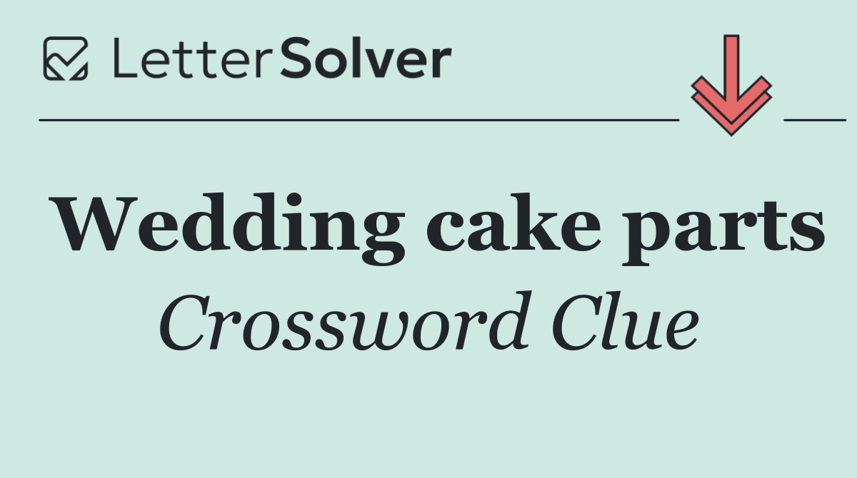 Wedding cake parts