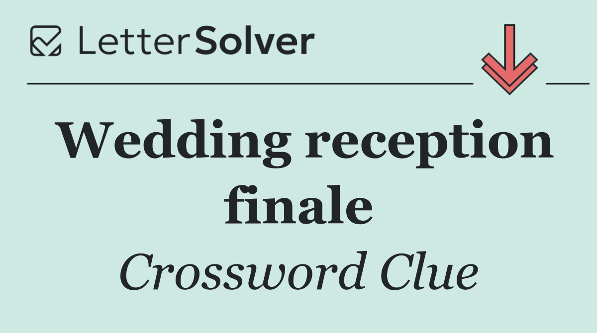 Wedding reception finale