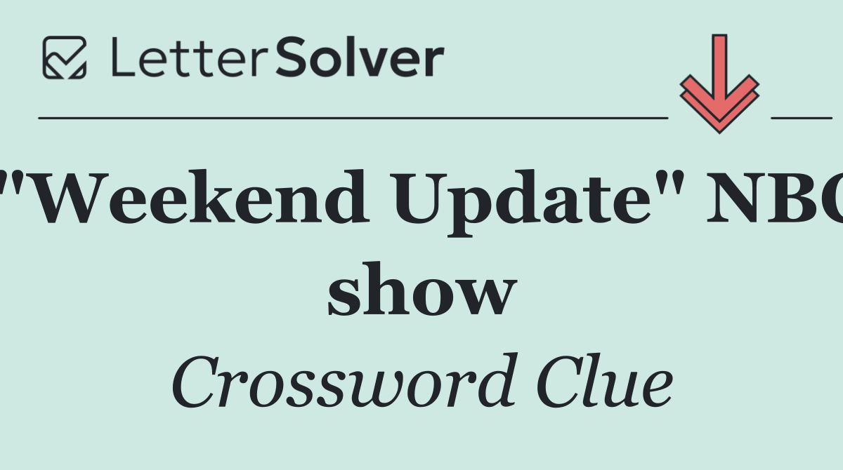 "Weekend Update" NBC show