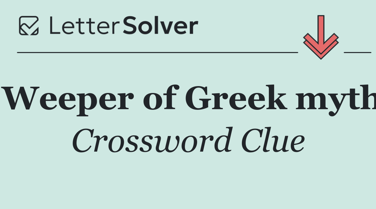Weeper of Greek myth