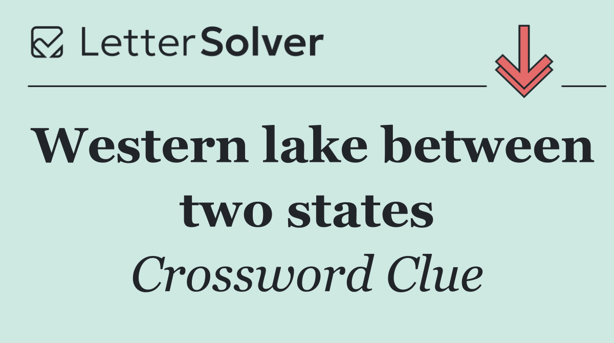 Western lake between two states