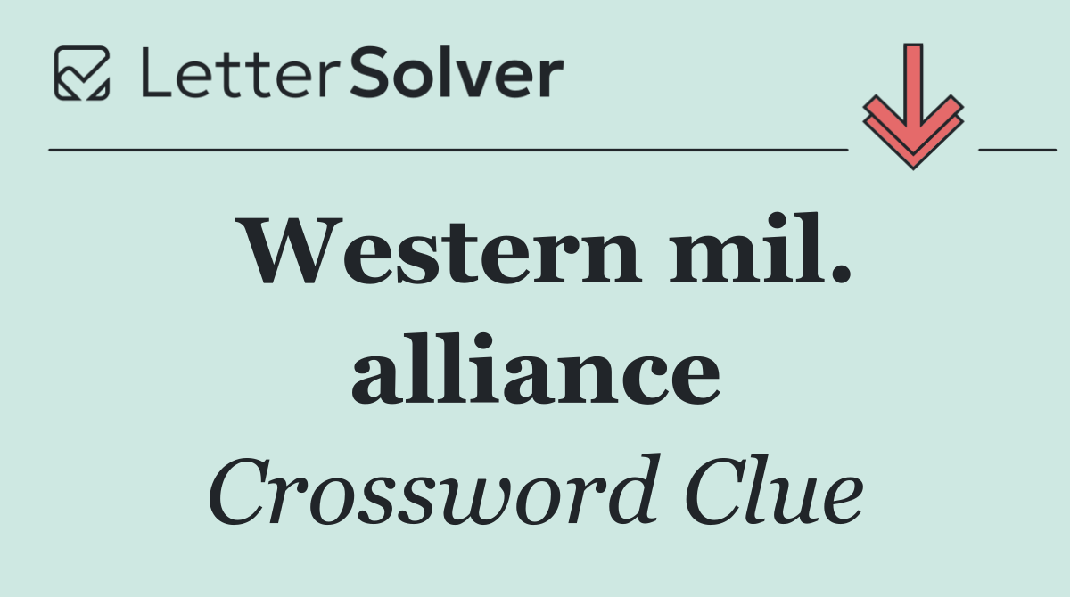 Western mil. alliance