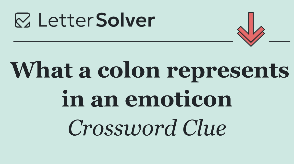 What a colon represents in an emoticon