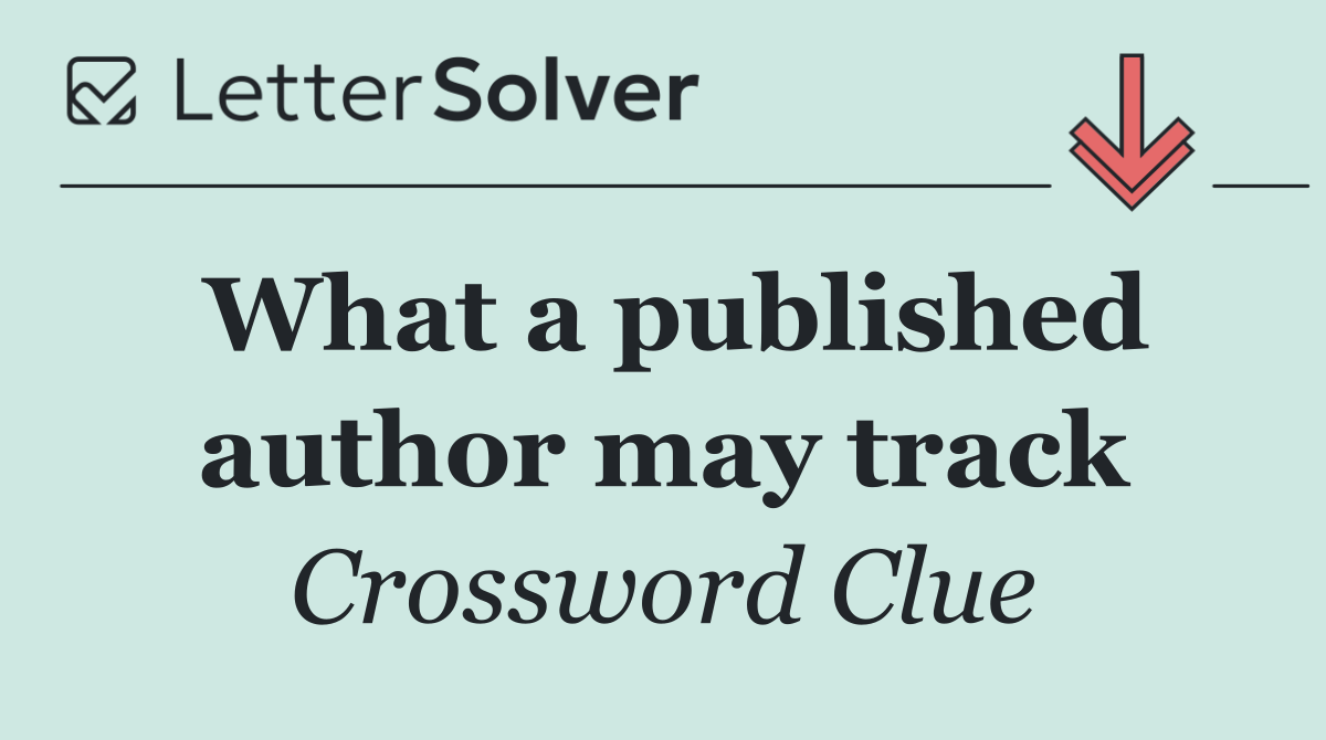 What a published author may track