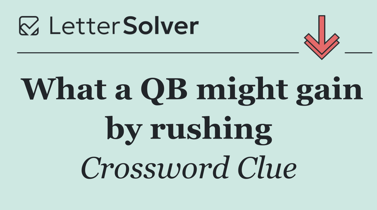 What a QB might gain by rushing