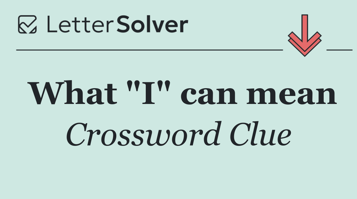 What "I" can mean