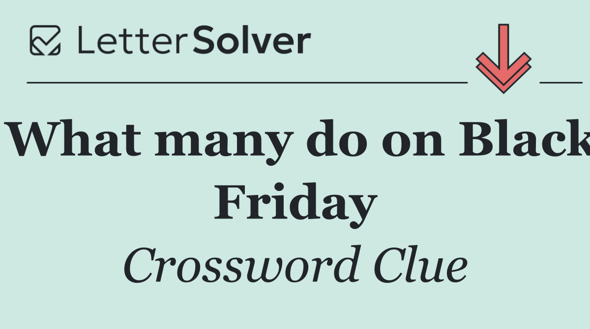 What many do on Black Friday