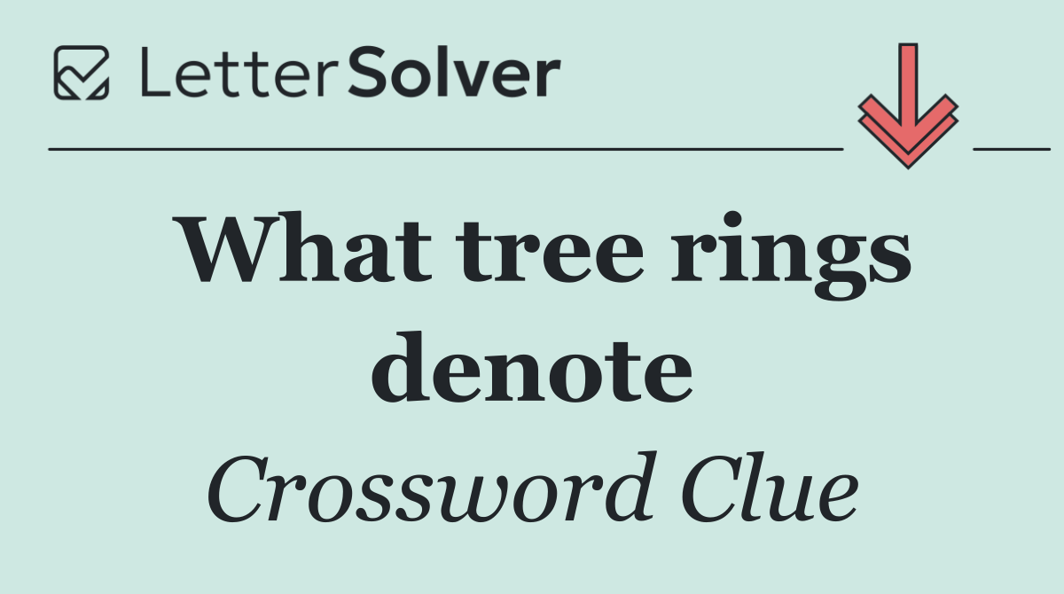 What tree rings denote