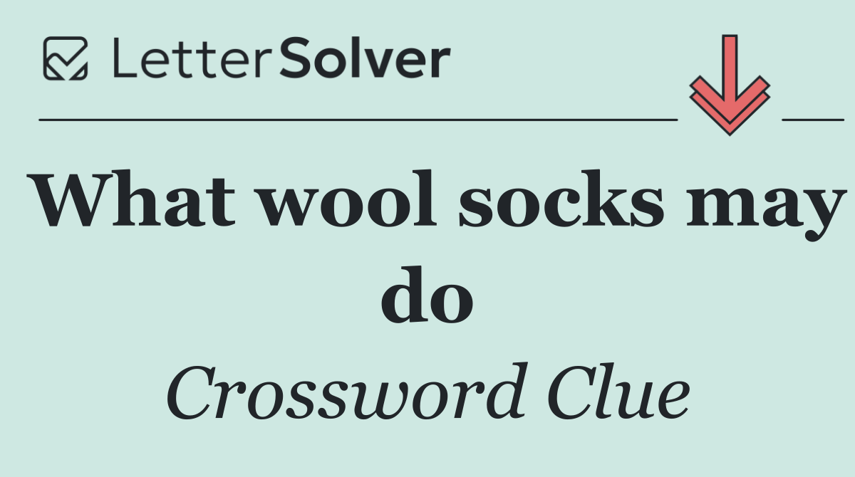 What wool socks may do