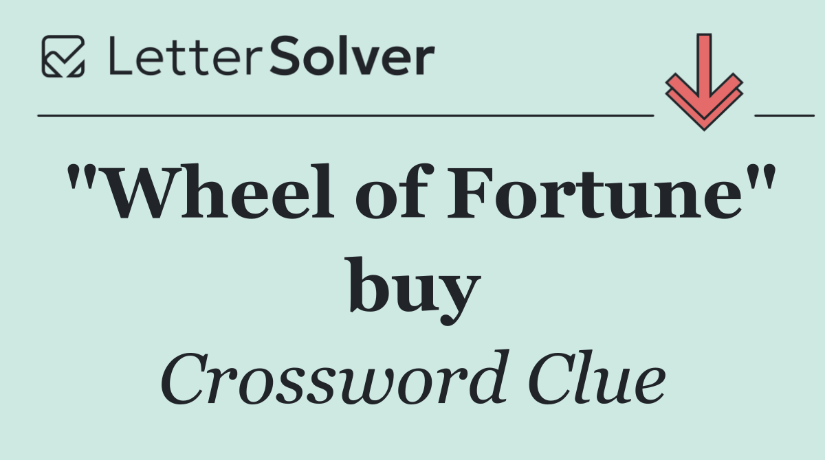 "Wheel of Fortune" buy