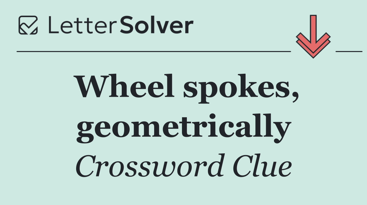 Wheel spokes, geometrically