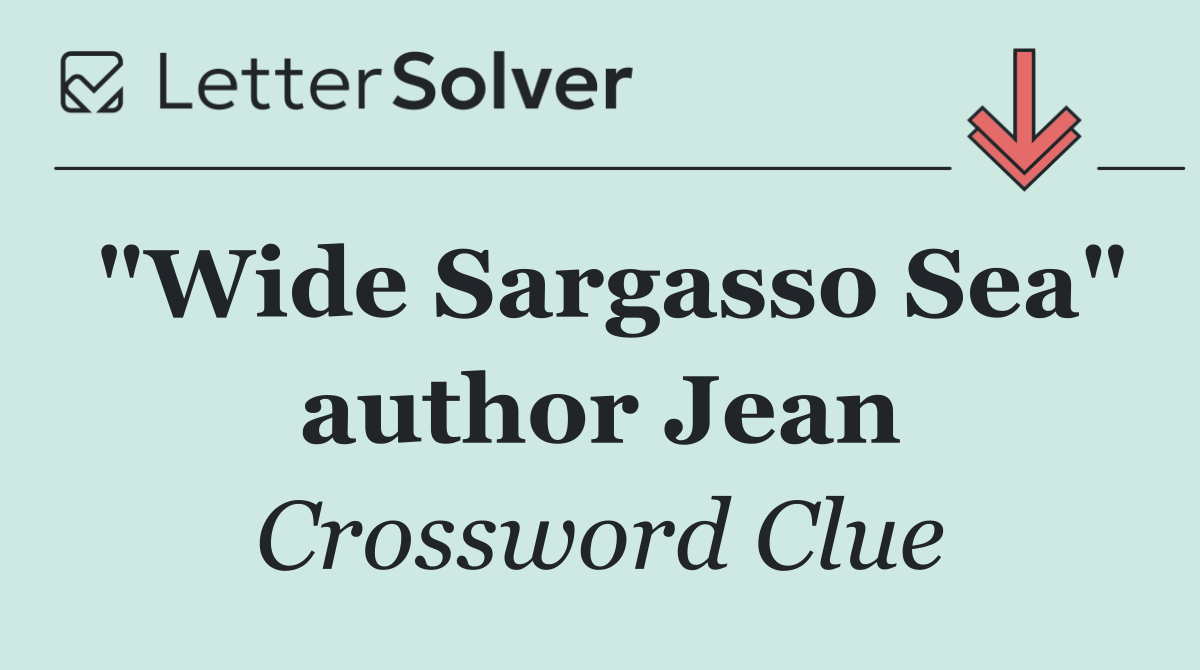 "Wide Sargasso Sea" author Jean