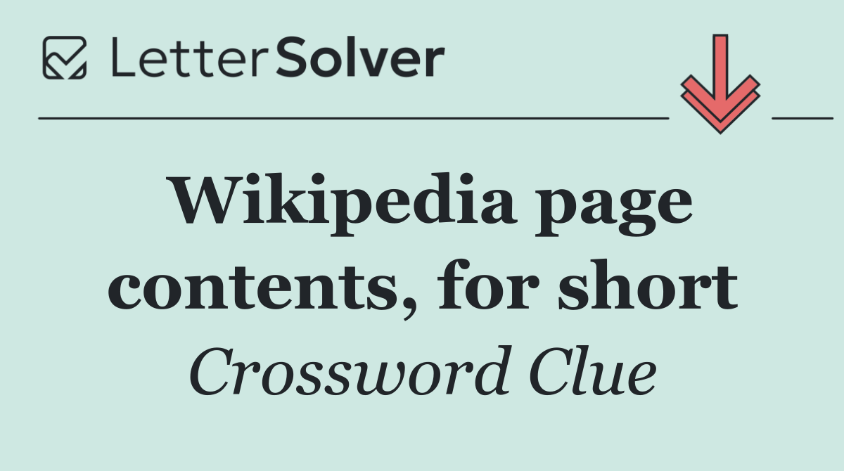 Wikipedia page contents, for short