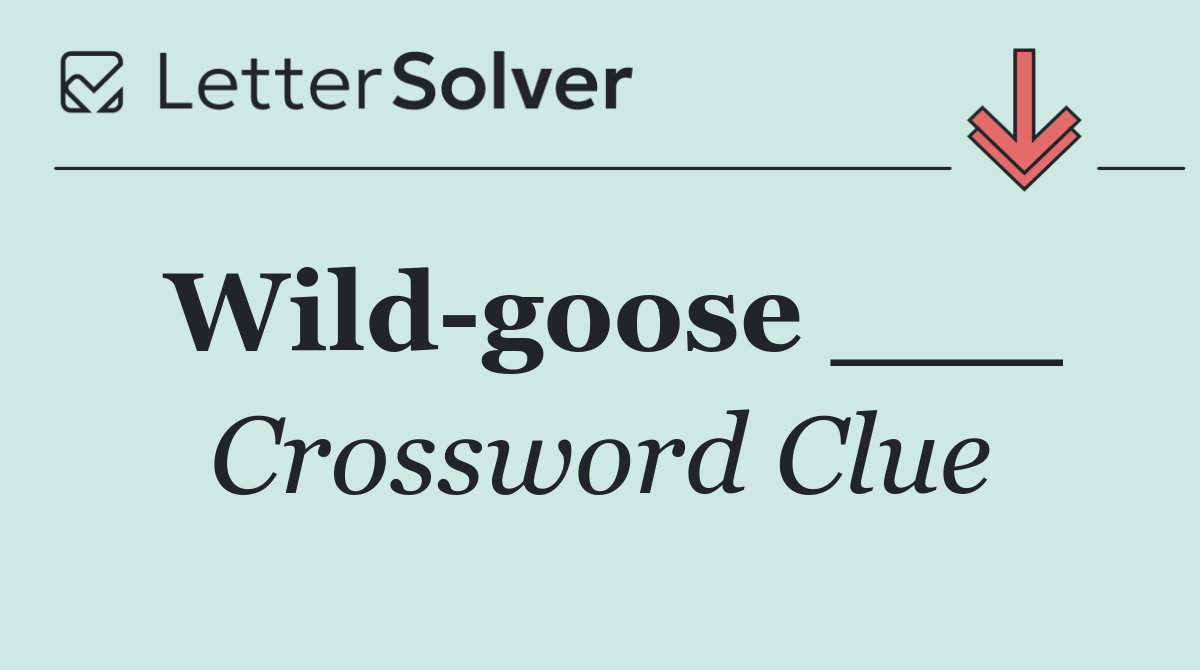 Wild goose ___