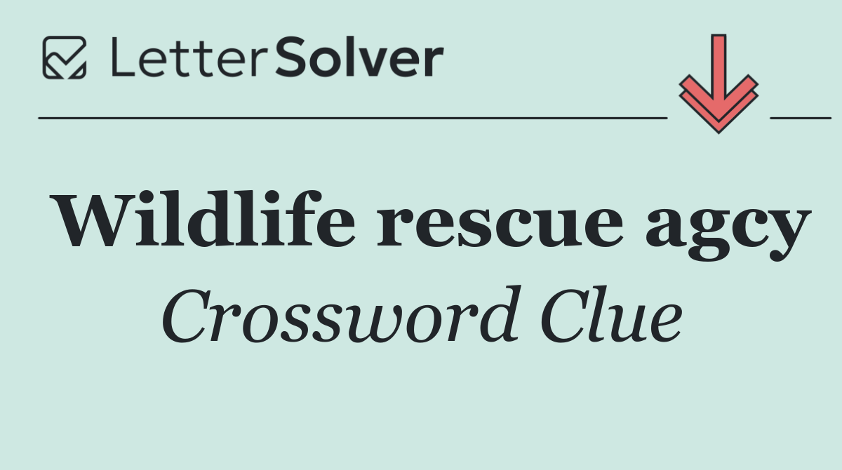 Wildlife rescue agcy