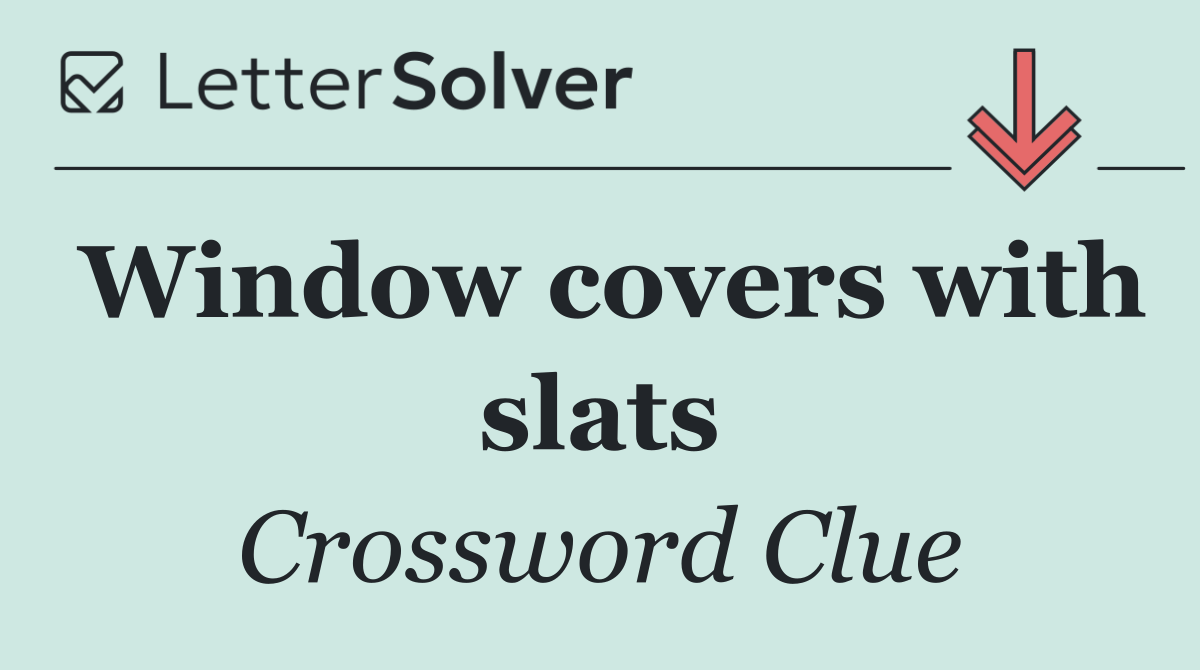 Window covers with slats