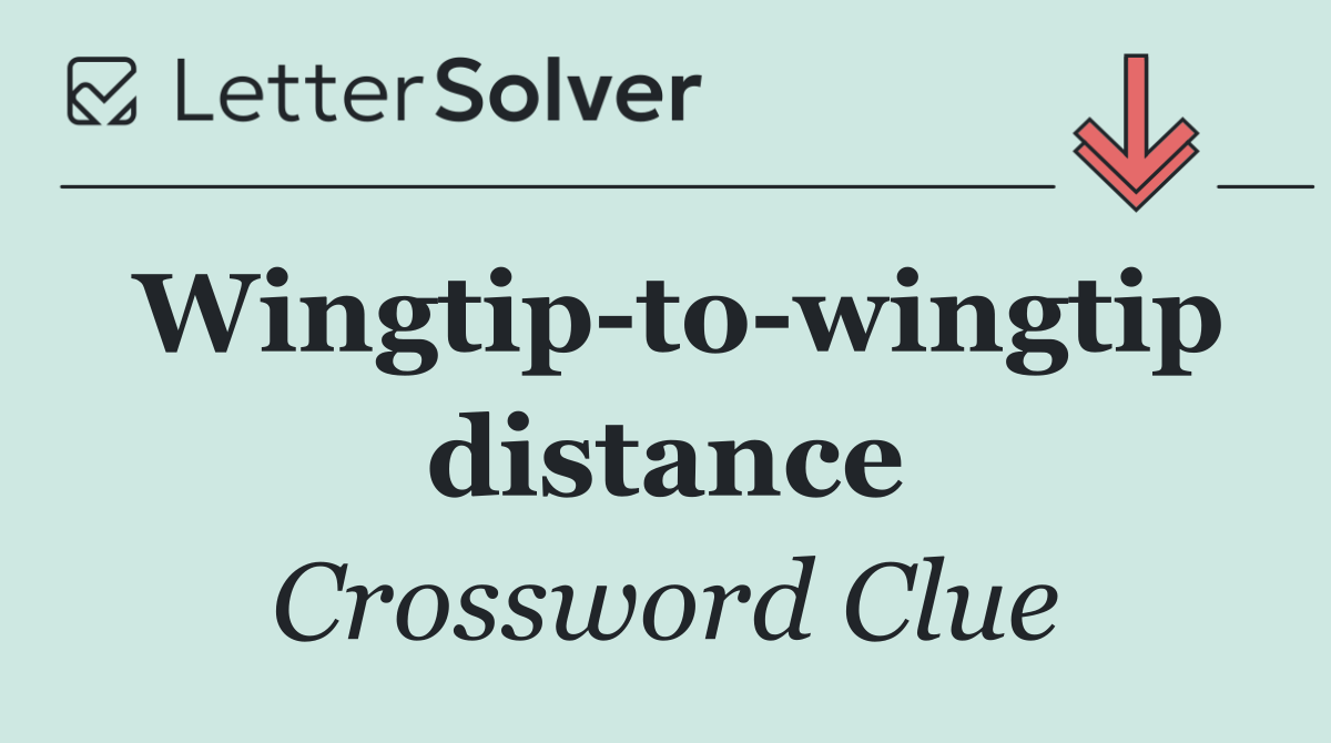 Wingtip to wingtip distance