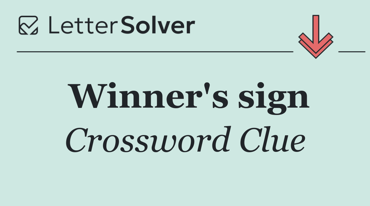 Winner's sign