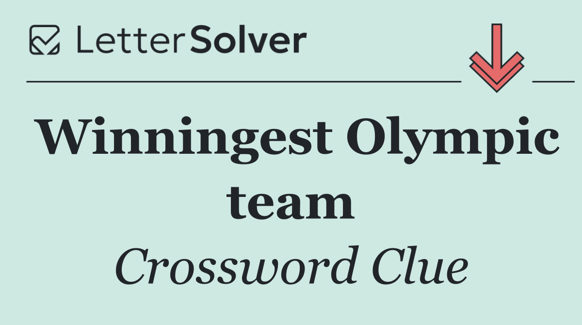 Winningest Olympic team
