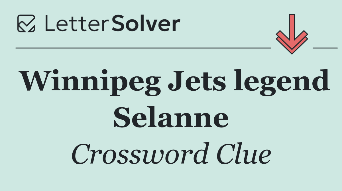 Winnipeg Jets legend Selanne