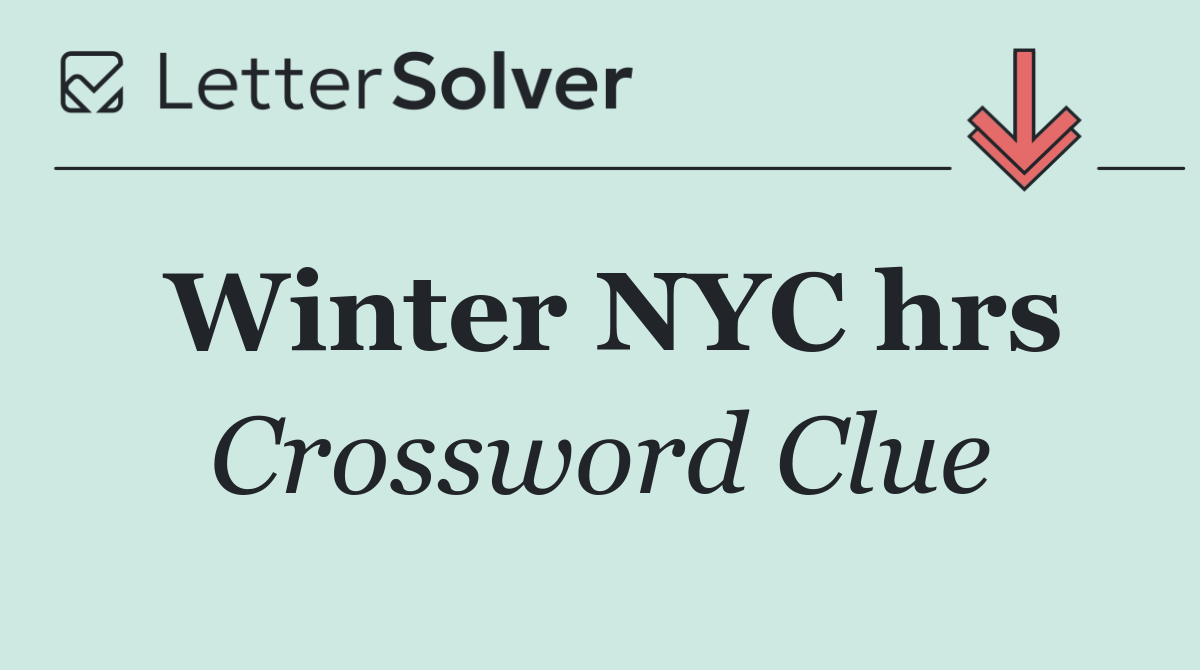 Winter NYC hrs