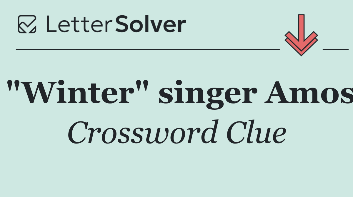 "Winter" singer Amos