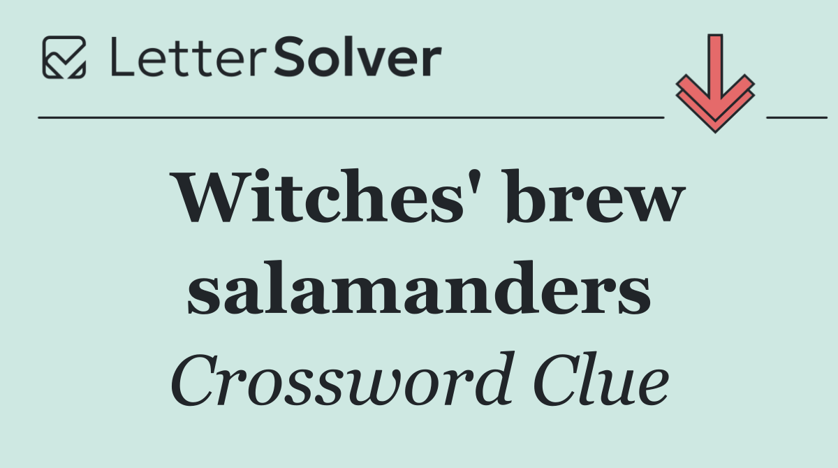Witches' brew salamanders