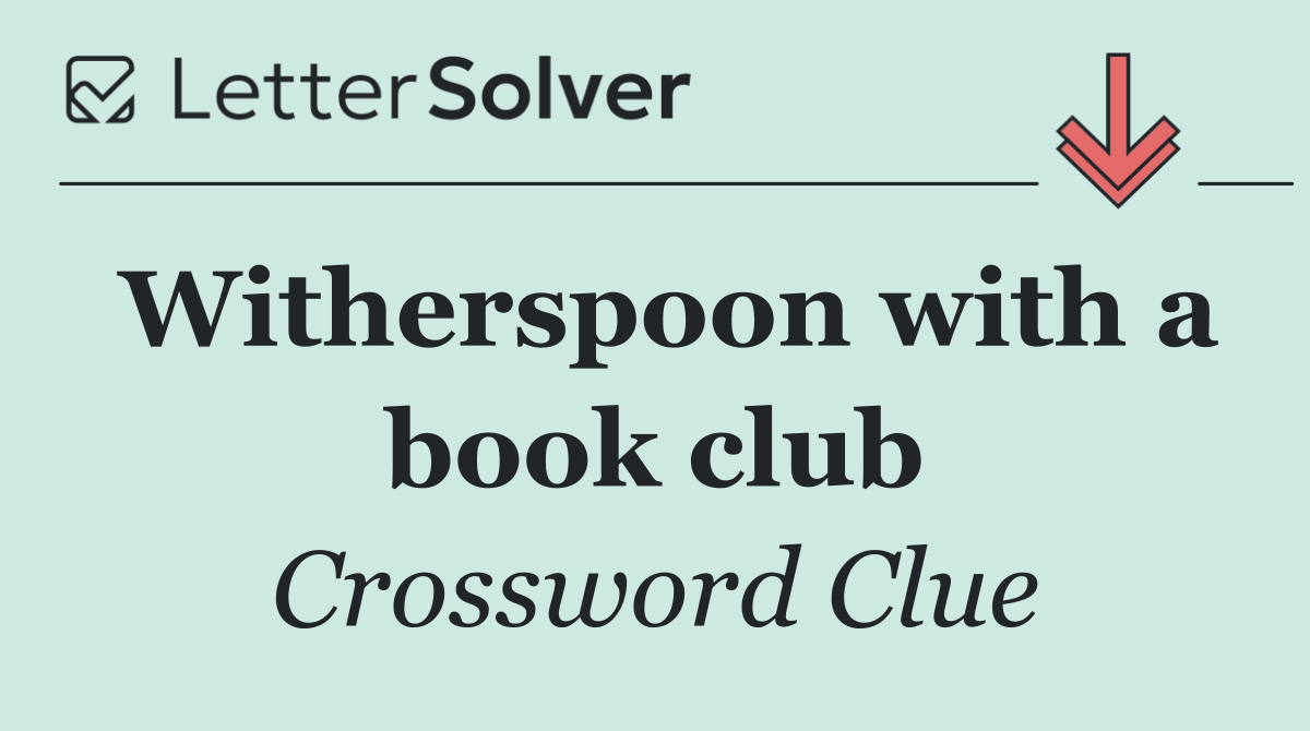 Witherspoon with a book club
