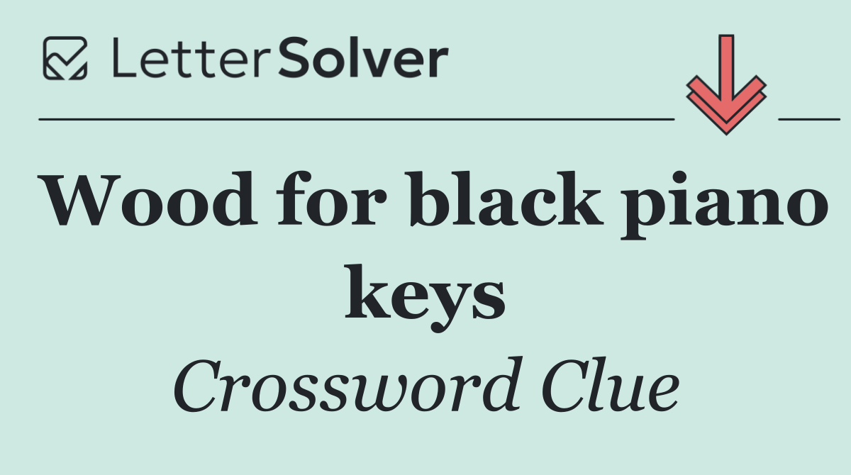 Wood for black piano keys