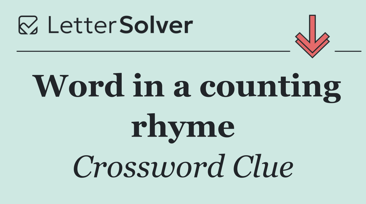 Word in a counting rhyme