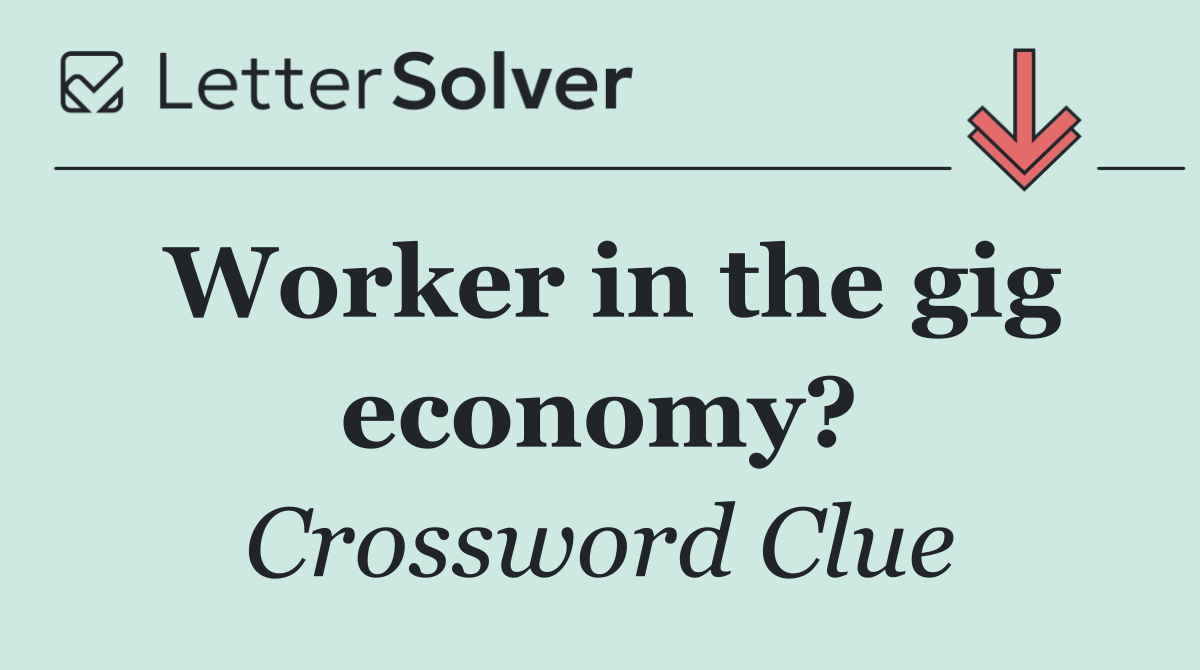Worker in the gig economy?
