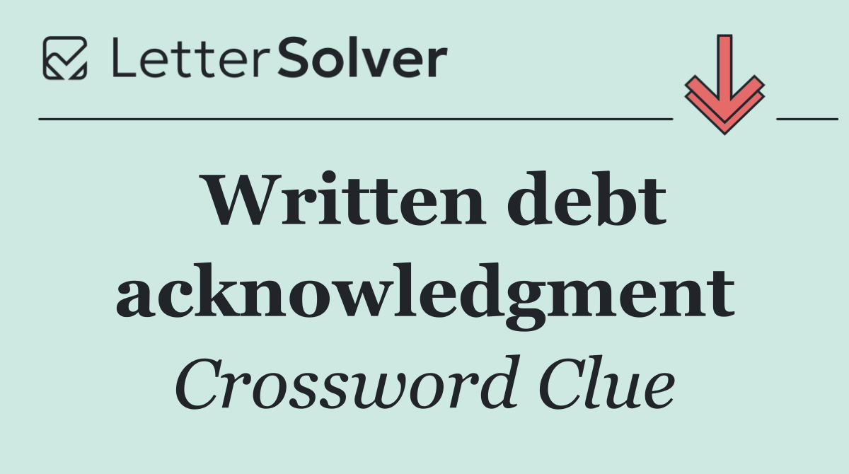 Written debt acknowledgment