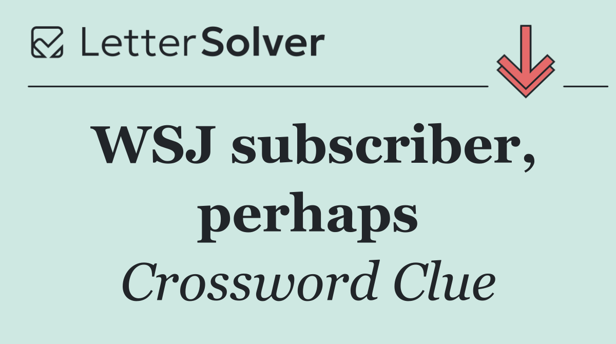 WSJ subscriber, perhaps