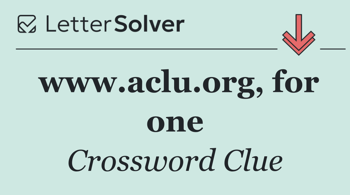 www.aclu.org, for one