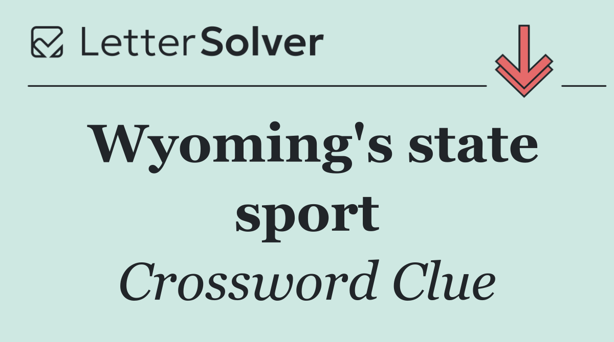 Wyoming's state sport